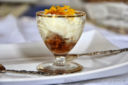 Mousse di Ricotta con Fichi al Cognac e Confettura di Arancia