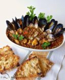 Zuppa di lenticchie con cozze e vongole