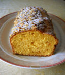 Plumcake al cocco, marmellata di arance e granella di pistacchi