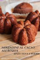 Tortine al cacao all'acqua, senza uova e burro