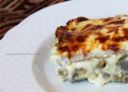 Lasagne di grano saraceno con carciofi e scamorza affumicata