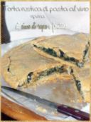 Torta rustica di pasta al vino ripiena di cime di rapa e fontina