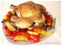 RICETTA POLLO ARROSTO CON PATATE E PEPERONI