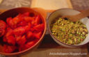 Pasta con gamberi, pomodorini e pistacchi di Bronte