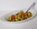 Patate e pomodori al pesto