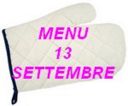 Menù per il 13 settembre