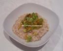 Risotto di castagne e fiori di zucca
