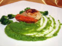 Capesante con crema di broccoli