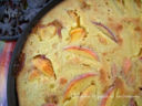 Clafoutis di pesche al cardamomo (lotta integrata)