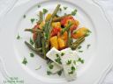 FAGIOLINI FRESCHI CON PATATE, POMODORI E FETA