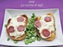 CROSTONI CON SALAME PICCANTE E CRESCENZA Ricetta veloce