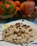 Risotto ai funghi con stracchino e noci