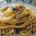 Pasta zucchine patate e carote allo zafferano