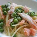 Pasta al salmone affumicato e piselli