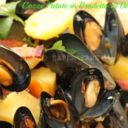 Cozze patate in brodetto di birra