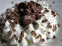 Dessert cioccolato e panna