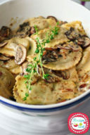 Ravioli di Cotechino con sugo ai funghi