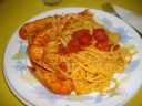 Spaghetti con gli scampi