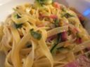 Fettuccine  con zucchine e pancetta