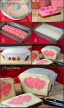 Plumcake con ripieno a forma di cuore