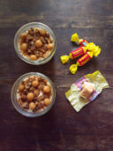 Cookie and mou cheesecake in a jar