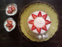 Trifle inglese crema, fragole e panna