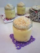 Barattolini con crema e cocco tostato