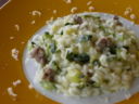 Risotto con zucchine e salsiccia