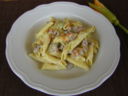 Garganelli con fiori di zucca