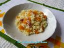 Risotto con zucca gialla e pancetta affumicata