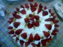 Torta compleanno: panna e fragole
