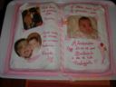 Torta battesimo: un dolcissimo album fotografico