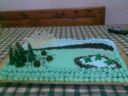Torta paesaggio montuoso