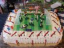 Torta di compleanno: campo di calcio