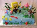 Torta con Spongebob e il fondo marino