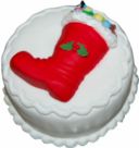 Torta natalizia. lo stivale di Babbo Natale