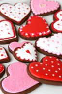 Biscotti glassati a forma di cuore