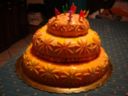 Torta a 3 piani con gerbere