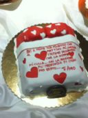 Torta per la festa di san Valentino con dedica