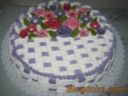 Torta compleanno: cestino di fiori