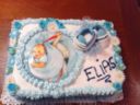 Torta rettangolare per il battesimo di Elias