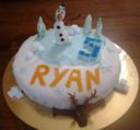 Torta con Olaf e Sven di Frozen