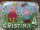 Torta decorata con Peppa Pig