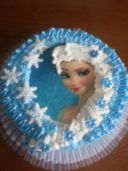 Torta con Elsa di Frozen