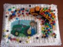 Torta compleanno con trattore