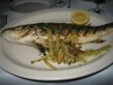 Branzino con verdure al vapore.