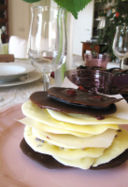 sfoglie di cioccolato con lavanda e cranberries