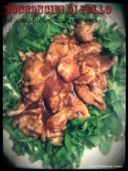 Bocconcini di pollo all’aceto balsamico e rughetta