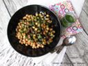 Insalata di melanzane e ceci con salsina verde