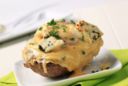 Patate al forno ripiene di funghi e formaggio